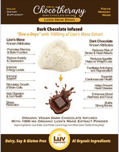 Load image into Gallery viewer, Chocotherapy ~ Lion's Mane Brain 1000mg 12 Pack