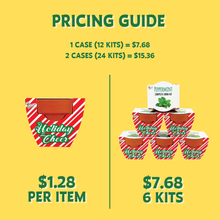 Load image into Gallery viewer, Holiday Candy Cane Mini Terracotta Pots (6-Pack Grow Kit)