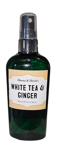 Room and linen spray- white tea & ginger