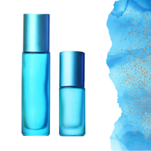 Load image into Gallery viewer, FROSTED TURQUOISE Roller 10/5ml - Choice of Cap &amp; Roller: Gold Matte / Stainless Steel / 10 ml