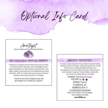 Load image into Gallery viewer, AMETHYST Roller Bottle - 5/10ml - Cap &amp; Info Card Options: Rose Gold Shiny / With Info Card / 10ml