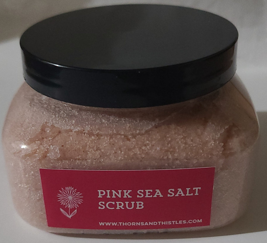 Pink sea salt scrub