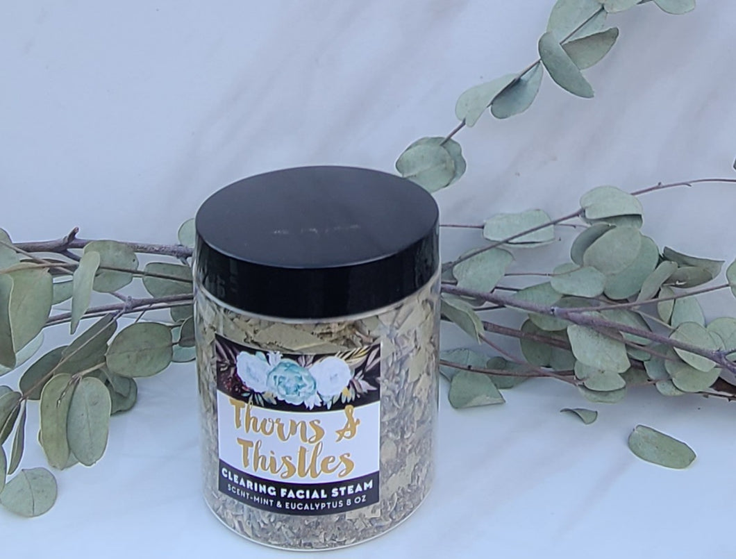 Mint-Eucalyptus clearing face steam