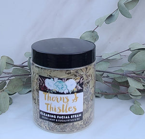 Mint-Eucalyptus clearing face steam